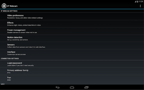 Screenshot 3 for IP Webcam Pro 1.14.31.737