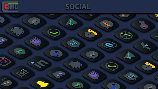 Screenshot 3 for Camo Dark Icon Pack 1.0.3 Mod