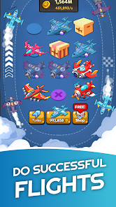 Screenshot 2 for Merge Airplane 2 2.37.02 MOD APK Unlimited Money