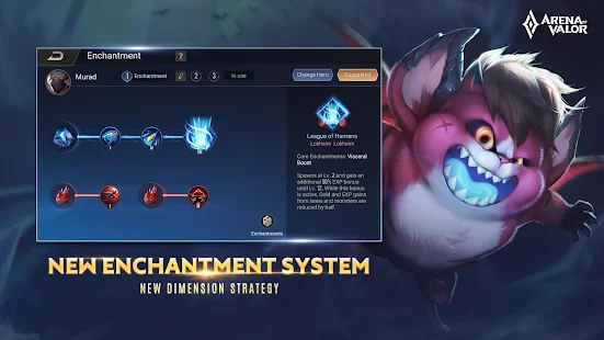 Screenshot 5 for Arena of Valor 5v5 Arena Game 1.31.1.5 MOD + DATA (Unlimited Money)