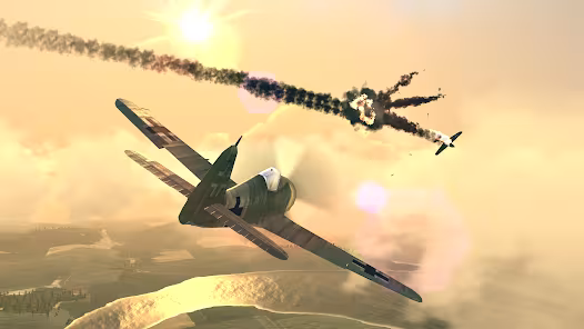 Screenshot 1 for Warplanes WW2 Dogfight 2.3.6 MOD APK Free Purchases