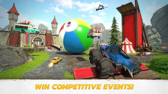 Screenshot 2 for Crash Drive 3 Multiplayer Car Stunting Sandbox! v68 MOD APK Free Shopping