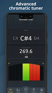 Screenshot 2 for Guitar Tuner 3.3.1 APK MOD Premium Unlocked