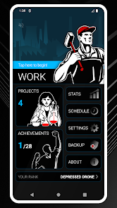 Screenshot 1 for Productivity Challenge Timer 1.12.13 MOD APK Premium Unlock