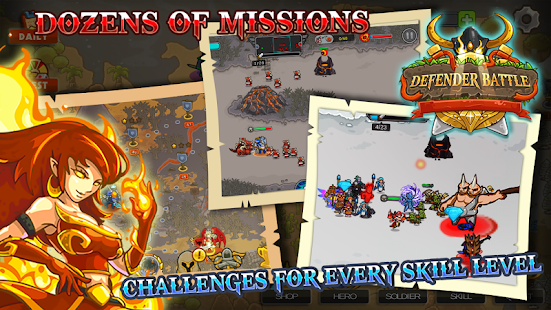 Screenshot 3 for Defender Battle Hero Kingdom Wars Strategy Game 1.2 MOD APK