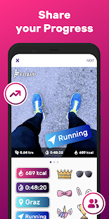Screenshot 5 for FITAPP Running Walking Fitness 6.7.7 Premium Mod