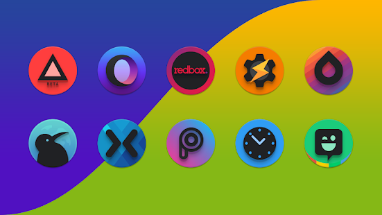 Screenshot 2 for Baked Dark Android Pie Icon Pack 2.8 Patched