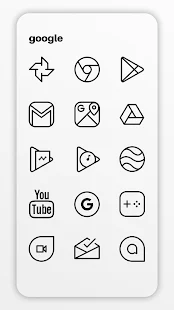 Screenshot 2 for Caelus Black Icon Pack Black Linear Icons 2.0 Patched