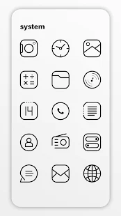 Screenshot 1 for Caelus Black Icon Pack Black Linear Icons 2.0 Patched