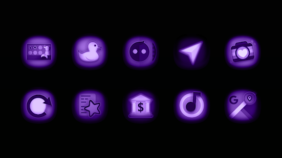 Screenshot 1 for Ultraviolet Stealth Purple Icon Pack 1.4 Patched