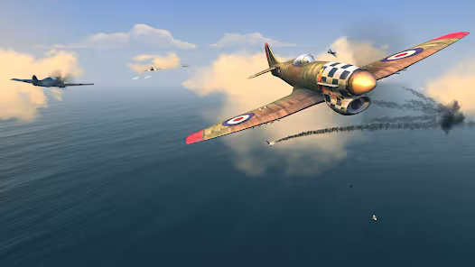 Screenshot 3 for Warplanes WW2 Dogfight 2.3.6 MOD APK Free Purchases
