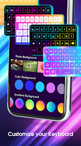 Screenshot 3 for Neon LED Keyboard 3.4.7 MOD APK Premium Unlocked