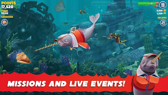 Screenshot 5 for Hungry Shark Evolution 7.3.0 MOD (Unlimited Coins + Gems)