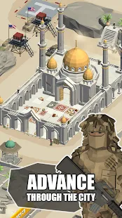 Screenshot 3 for Idle Warzone 3d Military Game Army Tycoon 1.2.3 Mod Unlimited Money/Diamonds