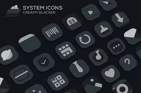 Screenshot 2 for Creamy Blacker icon pack 1.0.0 Patched
