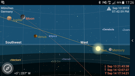 Screenshot 2 for Astrolapp Live Planets and Sky Map 5.1.0.2 Patched