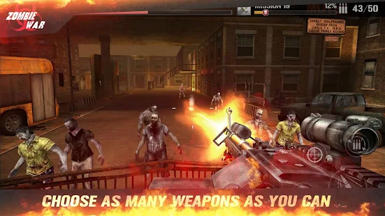 Screenshot 1 for Zombie Defense Shooting FPS Kill Shot hunting War 2.3.3 MOD (Unlimited Money)