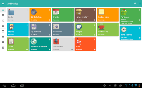 Screenshot 1 for Memento Database 3.6.0