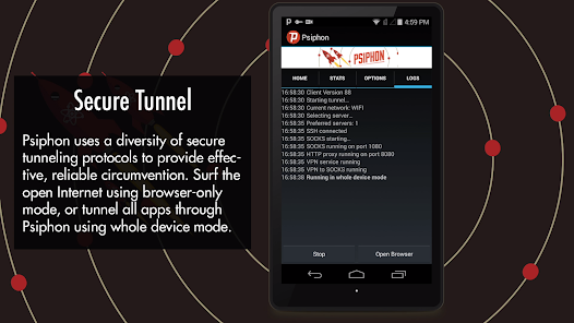 Screenshot 4 for Psiphon Pro 400 MOD APK Premium Subscription