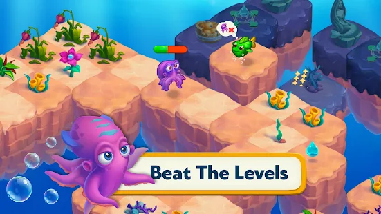 Screenshot 1 for Sea Merge! Fish Aquarium Game & Ocean Puzzle 1.7.5 Mod money