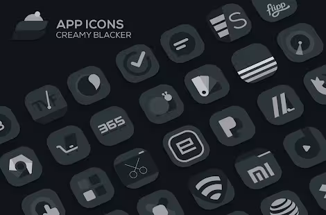 Screenshot 5 for Creamy Blacker icon pack 1.0.0 Patched