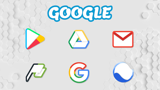 Screenshot 1 for Color Line Icon Pack color lines on white icons 1.3 Patched