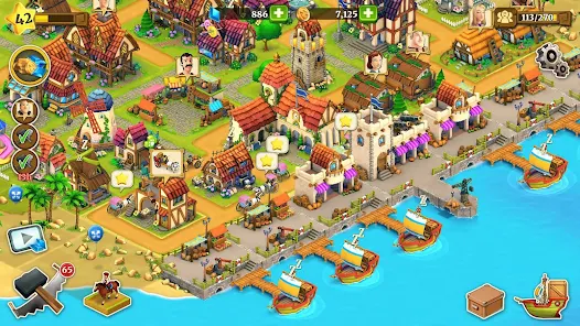 Screenshot 4 for Town Village 2.7.2 MOD APK Unlimited Gold, Diamonds