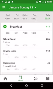 Screenshot 1 for Calorie Counter by FatSecret 9.20.0.4 MOD APK Premium Unlocked