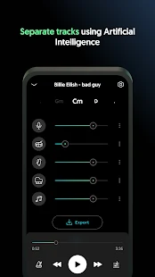 Screenshot 2 for Moises AI Music Editor Vocal/Instrument Remover v1.6.8 APK MOD Premium Unlocked