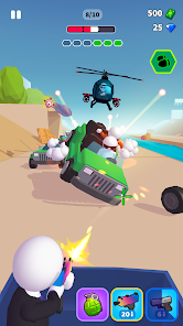Screenshot 1 for Rage Road Car Shooting Game 1.3.26 MOD APK Unlocked Items