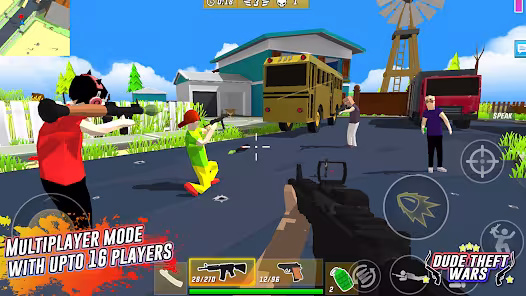 Screenshot 1 for Dude Theft Wars Offline games 0.9.0.9c2 MOD APK Unlimited Money