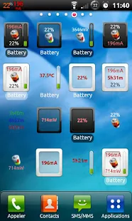 Screenshot 1 for 3C Battery Monitor Widget Pro 4.0d Mod