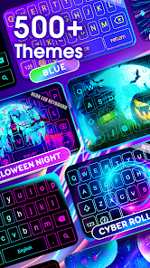 Screenshot 1 for Neon LED Keyboard 3.4.7 MOD APK Premium Unlocked