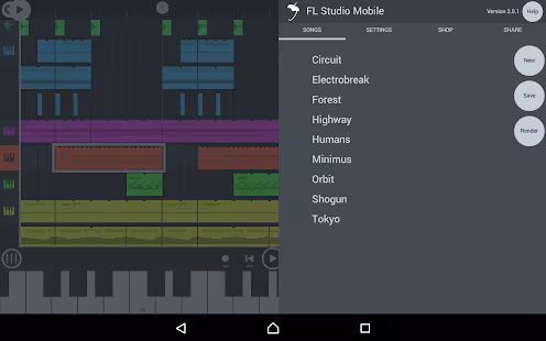 Screenshot 1 for FL Studio Mobile 3.2.61 MOD + DATA (Unlocked)