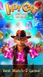 Screenshot 7 for Indy Cat Match 3 Puzzle Adventure v1.86 Mod free shopping