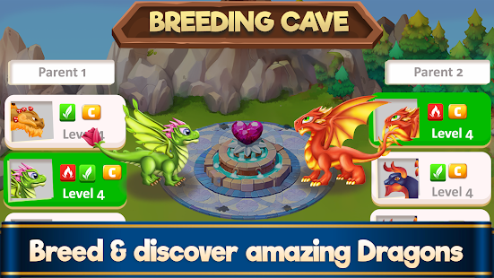 Screenshot 3 for Dragon Paradise City Breeding War Game 1.3.49 Mod money