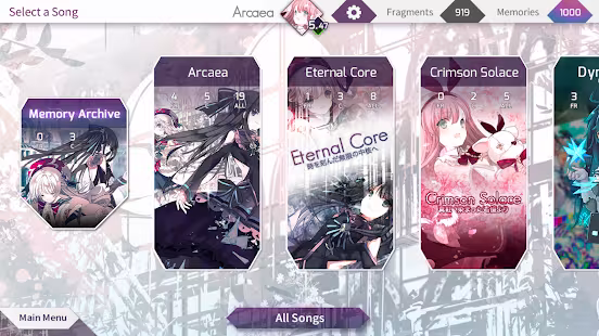 Screenshot 4 for Arcaea New Dimension Rhythm Game 2.5.0 MOD (Unlock all song packages)