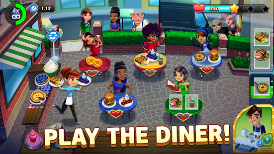 Screenshot 2 for Diner DASH Adventures a cooking game 1.6.5 MOD (Unlimited Coin + Heart + Always Win with full Stars)