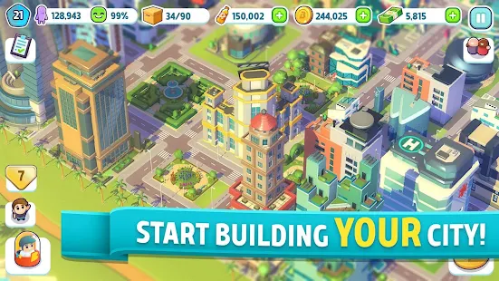 Screenshot 2 for City Mania Town Building Game 1.6.1a FULL APK + MOD
