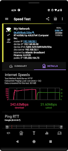 Screenshot 1 for Speed Test WiFi Analyzer Premium 2024.02.76497 MOD APK Unlocked