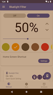 Screenshot 1 for Bluelight Filter for Eye Care Auto screen filter 3.2.5 Unlocked