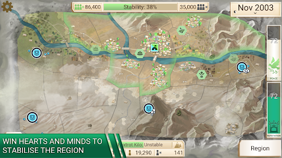 Screenshot 3 for Rebel Inc 1.4.6 MOD (Unlocked)