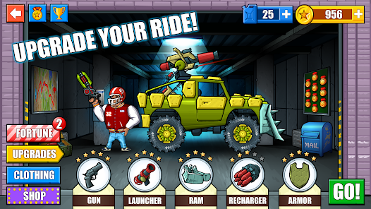 Screenshot 1 for Mad Day Truck Distance Game 2.2 MOD APK God Mod, Instant Kill, No Shoot Delay, Unlimited Fuel