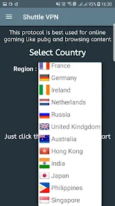 Screenshot 5 for Shuttle VPN 2.1 MOD APK Premium Unlocked