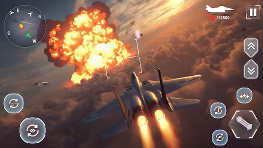 Screenshot 3 for Aircraft Strike Jet Fighter Mod APK 3.6.8 Mod speed