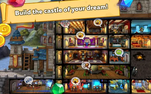 Screenshot 1 for Hustle Castle Medieval life RPG Fantasy Kingdom 1.16.0 APK + MOD (Unlimited Money)