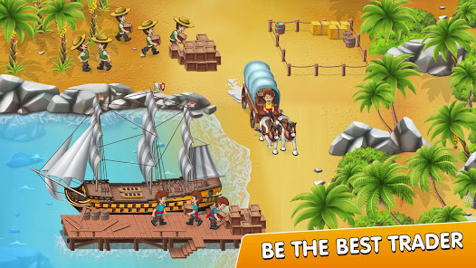 Screenshot 3 for Pocket Ships Tap Tycoon Idle Seaport Clicker 0.5.6 Mod free shopping