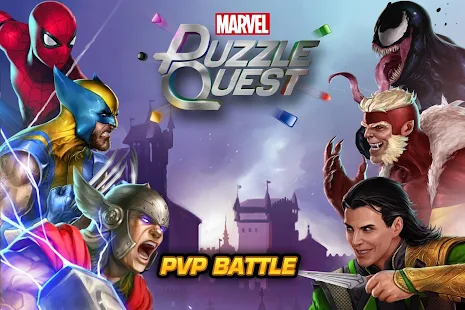 Screenshot 1 for MARVEL Puzzle Quest Join the Super Hero Battle 194.512380 MOD (Unlimited Money)
