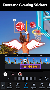 Screenshot 1 for GoCut Glowing Video Editor Pro 2.2.1