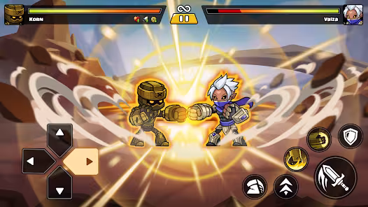 Screenshot 2 for Brawl Fighter Super Warriors Mod APK 0.3.7 Unlimited money Mod Menu